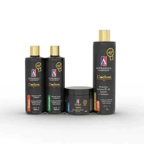 Kit Enroulé Ouro Completo com 01 hidratação, 01 Ativador + leve e 1 Gelatina